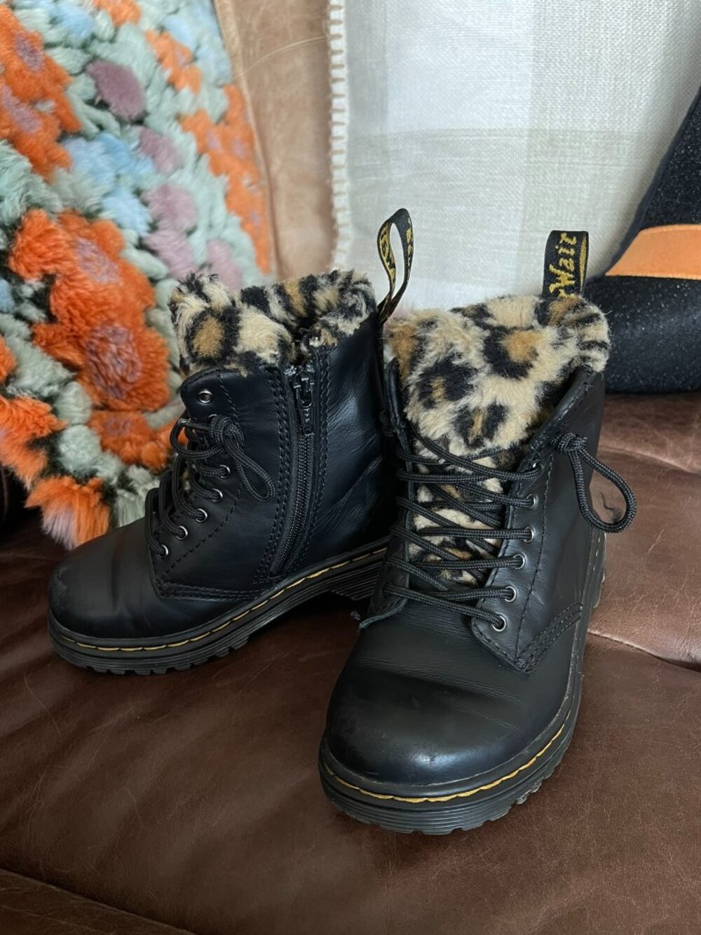 Girls Doc Marten Leopard Booties!